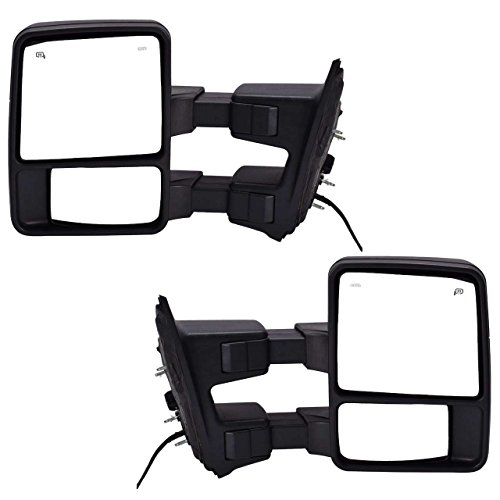 DEDC Pair 08-15 Fit For Ford Super Duty F250 F350 F450 Power Heated With Signal Light Towing Mirrors 2008 2009 2010 2011 2012 2013 2014 2015