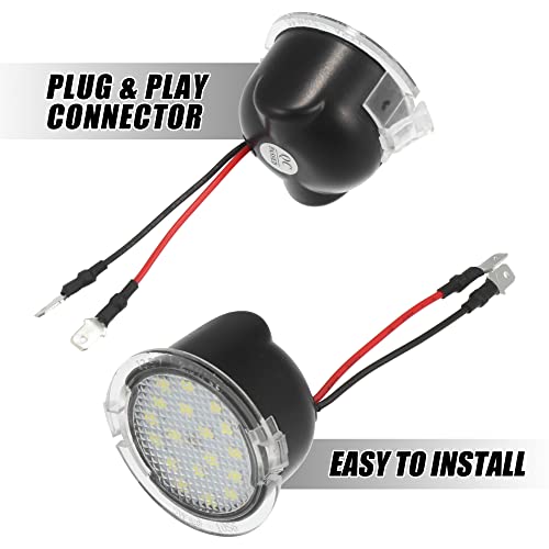 Par de luces LED blancas para espejo lateral de auto miniatura 6