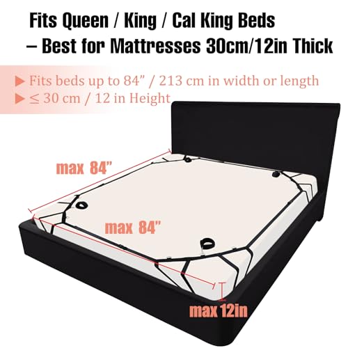 Image of Sex Bondage BDSM Kit Bed Restraints Set Sex Toy, Super Easy Install Straps | Soft Handcuffs Ankle Cuff, Adult Kinky Bondage Gear & Accessories, for Adults Women Couples Game Pleasure