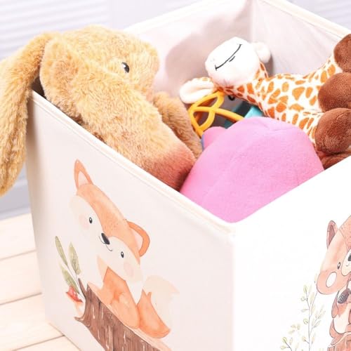 PRENDİ HOME K116 Faltbare Aufbewahrungsbox 30x30x30 cm aus Stoff für Spielzeug, Kleidung und Haushalt – stabile Ordnungsbox ohne Griffe, platzsparend faltbar, ideal fürs Kinderzimmer