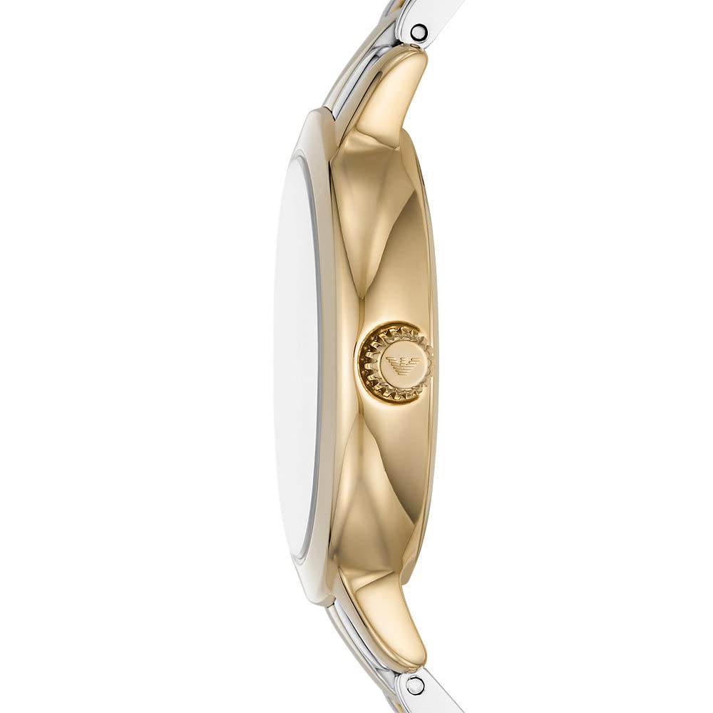 Emporio Armani Reloj para Mujer, Movimiento de Cuarzo trifuncional y Caja de 32 mm con Correa de Acero, Piel o Silicona