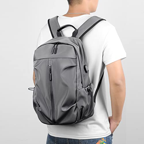 Mochila deportiva de nailon ligera resistente al agua con puerto USB miniatura 2