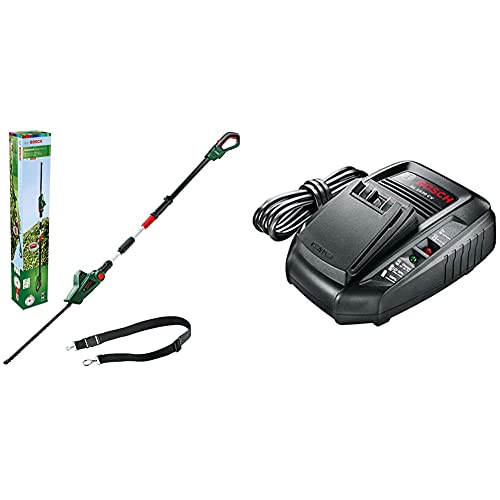 Bosch 06008B3001 Coupe-haie télescopique sans fil Universal Hedge Pole 18 & Chargeur rapide AL 1830 CV pour batterie Lithium-ion - Bosch, AL 1830 CV Accessoires pour outils sans-fil 14,4V / 18V