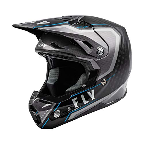 Amazing 🔥 Fly Racing Formula Carbon Axon Helmet (Black/Grey/Blue, X-Large)