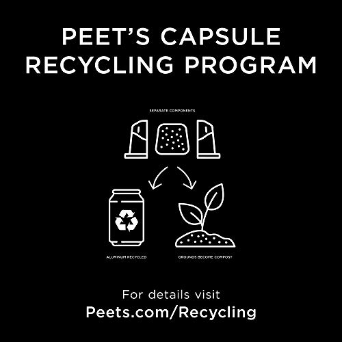 Peet's Coffee Espresso Capsules Ristretto, Intensity 10, 100 Count Single Cup Coffee Pods Compatible with Nespresso Original Brewers