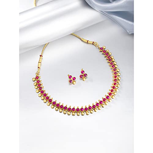 Image of Peora Traditional Ethnic Necklace & Jewellery Set Gift for Women