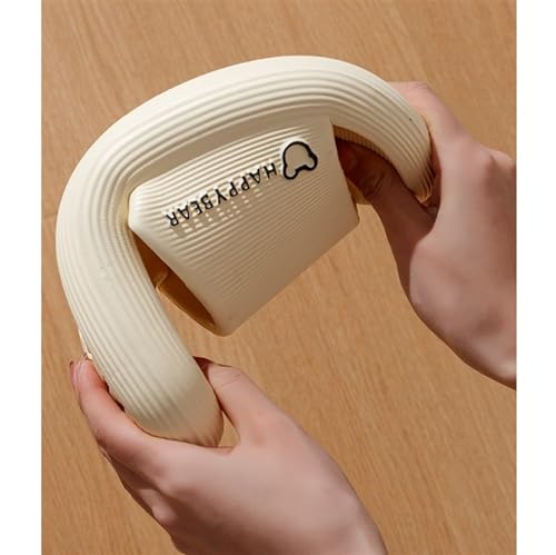 Slippers 2024 New Indoor Mute Slippers Soft Thick Bottom Home Slippers Bathroom Bath Non-Slip Shower Shoes Men and Women Summer Sandals(Yellow,36-37)2