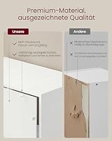 VASAGLE 3-stöckiges Bücherregal mit verstellbaren Ablagen, Kinder-Bücherregal und Stauraum für Home Office, 60 x 24 x 93 cm, weiß LBC105T14 – Ansicht 8