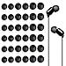 36 Stücke Schwarze In Ear Ohrhörer Silikon Ersatz Ohrstöpsel, S / M / L 3 Größen Ohrstöpsel Schaum Silikon Ohrstöpsel Abdeckung , Ersatz Ohrstöpsel Schallschutzhülle (Schwarz)