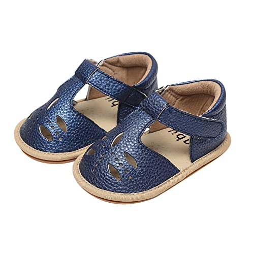 Baby Infant Boy Girl Sandals Shoes First Walking Shoes Soft Anti-Slip Rubber Sole Sneakers Fashion (Blue, 5 Toddler)