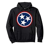 Tennessee Volunteer State - Distressed Tristar Flag Hoodie