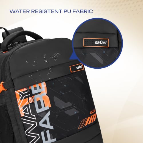 Image of Safari Weekender 45L Expandable Overnighter Casual Hiking Travel Backpack Large size Laptop Bag for Man and Women with suitcase compartment, Ideal for Office Use, Work Trips, College, boys and girls