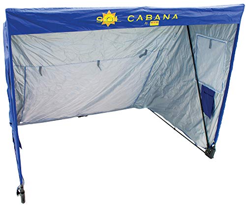 RIO Brands Beach Sol Cabana Sombrilla portátil azul