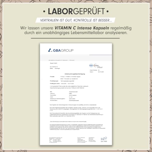Vitamin C Kapseln 365x - 1000 mg Vitamin C gepuffert pro Tagesportion (2 Kapseln) - hochwertiges Calcium-Ascorbat - zur täglichen Einnahme… – Ansicht 5
