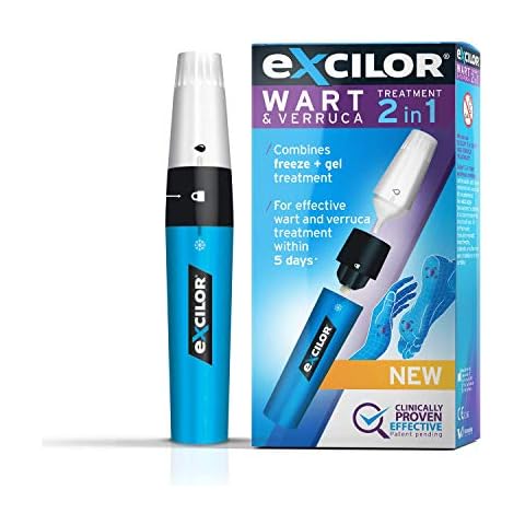 Excilor 2-In-1 Wart & Verruca Treatment, Dual Action Freeze & Gel, Effective Removal in 5 Days, Restores Beautiful & Healthy Hands & Feet Cover