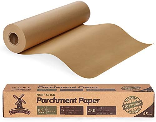 Unbleached 15 x 200 ft Parchment Baking Paper Roll - 250 Sq.Ft for Baking, Cooking, Grilling, Air Fryer and Steaming