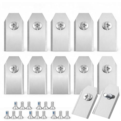 Cuchillas de Repuesto para Cortacésped Robot x12, para Todos los Cortacésped Husqvarna Automower e Gardena+12 Tornillos, Accesorios Ideales para Jardín y Hogar