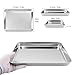 Biugaaufai 4 Pack Rectangle Stainless Steel Surgical Tray, 12.2 x 9.5 Inch Surgical Trays, Stainless Steel Medical Trays for Lab Instruments Organizer, Lab, Tattoo, Dental