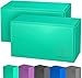 OVERMONT Blocchi Yoga 2 Pezzi, Mattone Yoga in Schiuma Eva Blocco Pilates Senza Lattice Morbida Superficie Antiscivolo Molto Leggeri, per Training Esercizi Fitness Stretching e Meditazione