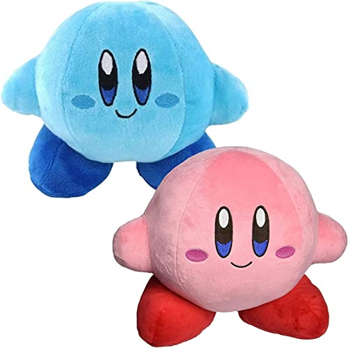 Howgari KIBI-4 2Pcs Cute Kirby Plush Toy,5.9 Inch Kirbуs Adventure All Stars Stuffed Animal Plush Doll,Deluxe Plush Figure Gifts cover
