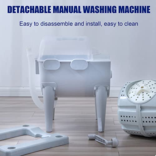 Mini handmatige wasmachine niet-elektrische droger, draagbare kleding ondergoed sok wasmachine compacte hand aangedreven was spinner, Voor campers/Camping/Reizen/Noodgevallen - Afbeelding 6