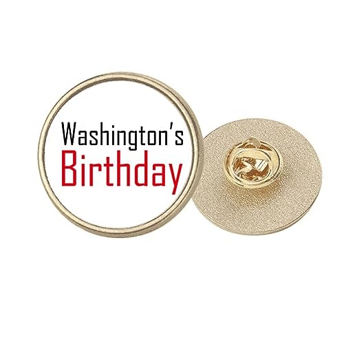 Broche ronde en métal doré pour anniversaire taille M
