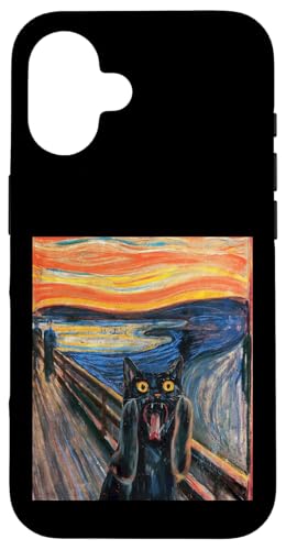 The Scream Black Cat By Munch Edvard LȊG ʔ X}zP[X iPhone 16 p