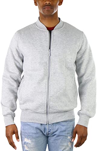 Image of ToBeInStyle Men's Durable and Consistantly Stylish Fleece Bomber Jacket