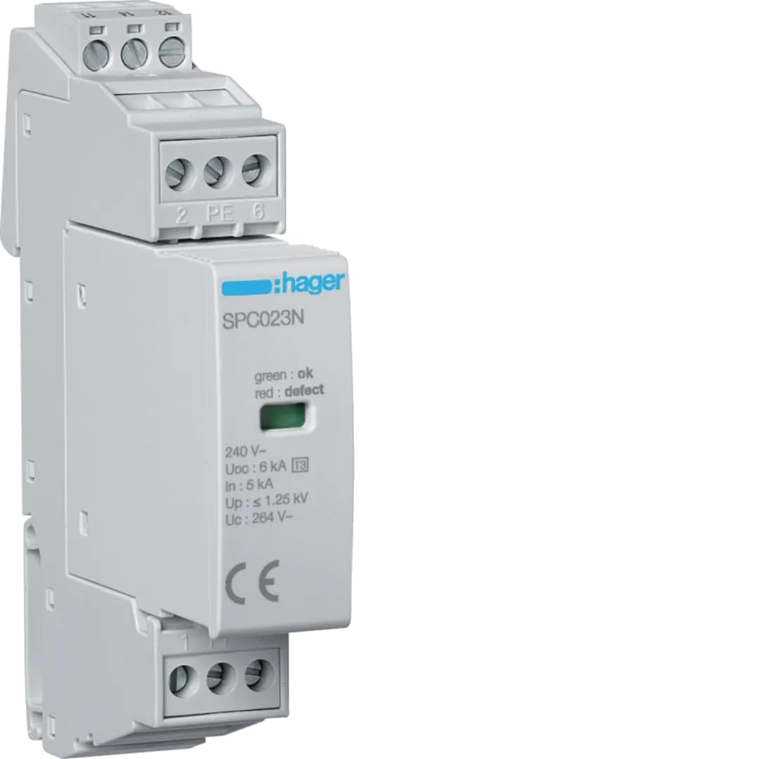 Hager SPC203N, DPS 1P+N Tipo 3 In=5Ka (EAN 3250615514936)