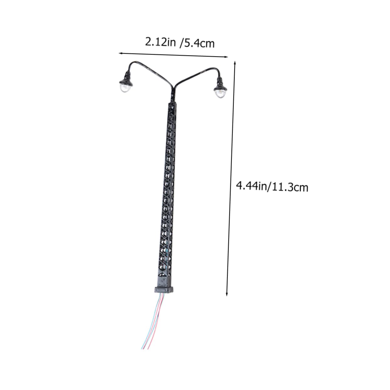 BELLIFFY 2pcs Model Garden Light Lamp Model Scene Decor Mini Garden Light Sand Table Mini Landscape Light Railroad Light Model Mini Simulation Light Model Stainless Steel Plus Abs