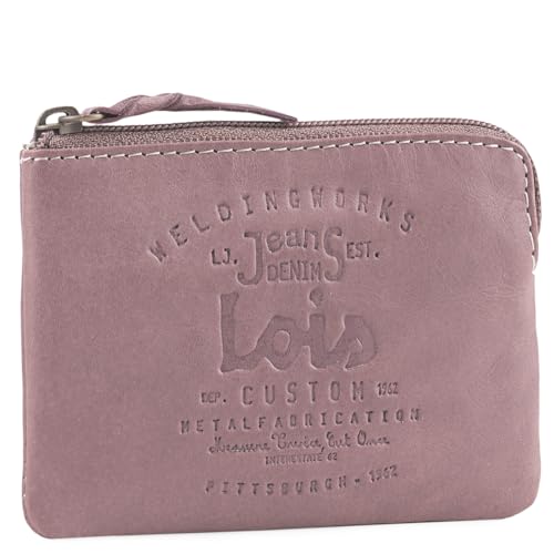 Lois - Monedero Piel para Hombre, Monederos Pequeños, Portamonedas y Monedero de Piel Hombre. RFID, Rosa