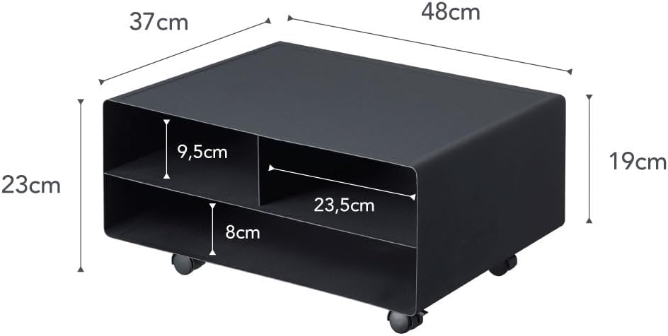 YAMAZAKI Home Tower Desktop Printer Stand - Computer Accessory Office Organizer - Steel