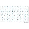 Arabic Keyboard Decals with Blue Lettering ON Transparent Background for Desktop, Laptop and Notebook