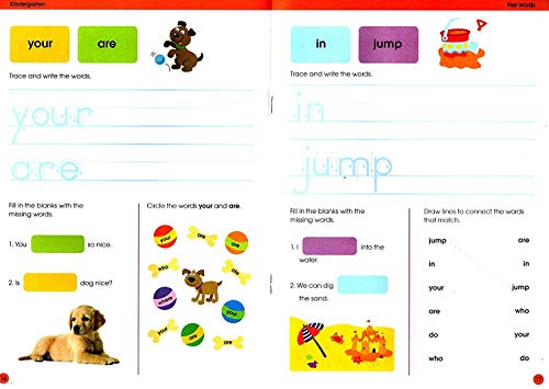 Homework Helper Educational Workbooks - Kindergarten - Set Of 4 Books - Numbers & Counting, Colors & Shapes, Letters & Writing, & First Words - V2 #TOP3