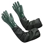 YingBiao Pond Gloves, 27" Arm Length Rubber Gloves, Reusable Elbow Length Heavy Duty Waterproof Long PVC Drain Cleaning Gloves for Gardening, Fishery, Aquarium, Machinery, Industry