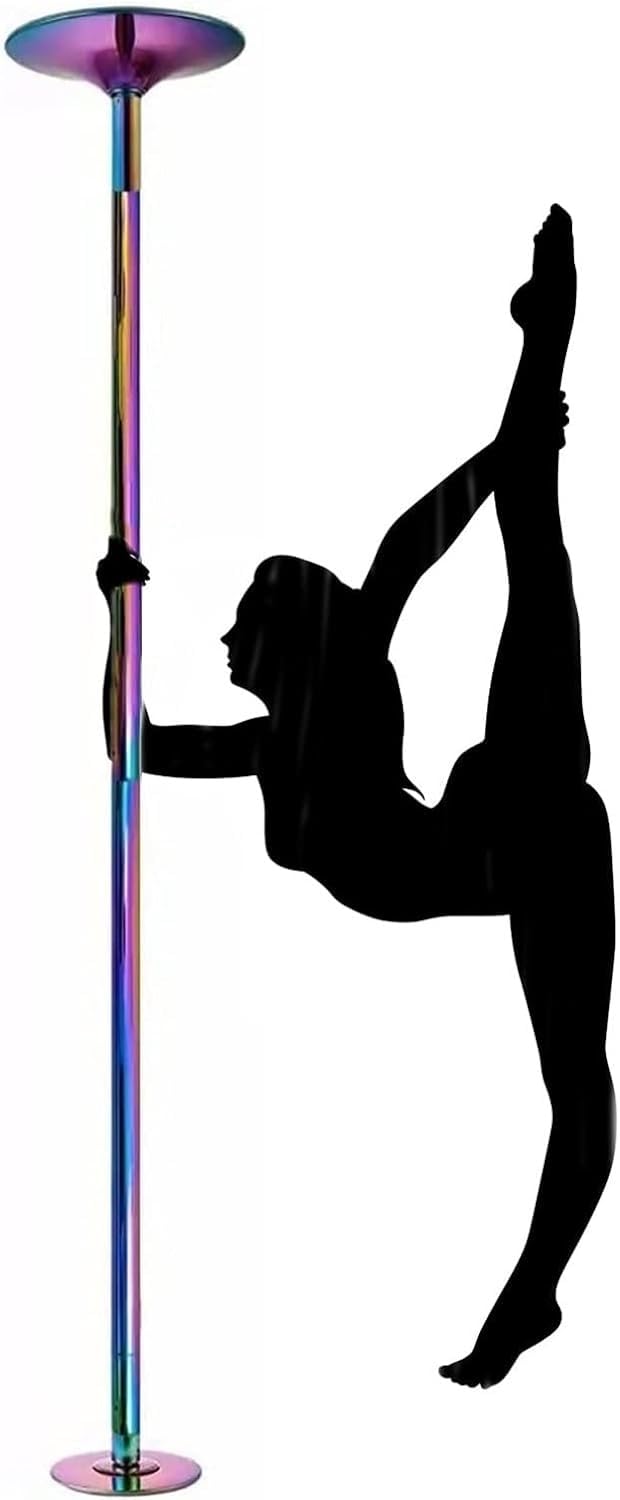 NGDFGR Dance Pole Spinning Dance Pole Portable Dance Pole Spinning & Static, Heavy-Duty Steel Pole For Bedroom Apartment Club Fitness Exercise,Colour-2.3m-2.74m/7.3ft-9ft
