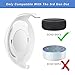 WIDEPLORE Echo Dot Wall Mount Holder for Echo Dot 3rd Generation, Space-Saving Accessories with Built-in Cable Management and Sticking Tape or Drill Nail - White