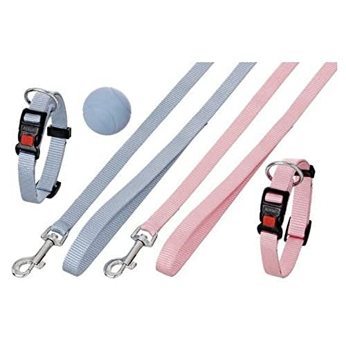 Karlie 69889 Set Cucciolo Collare & Guinzaglio, 15Mm X 20-40Cm, Rosa