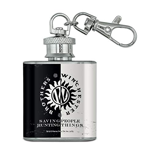 Supernatural Brother Stainless Steel 1oz Mini Flask Key Chain