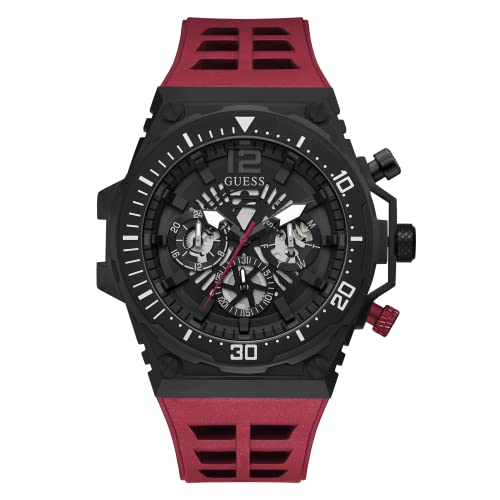 Guess Exposure Collection Multi-Function Mens Analog Black Dial Coloured Quartz Watch, Round Dial with 48 mm Case Width - GW0325G3 (B09K4P2JD3) Amazon Price History, Amazon Price Tracker
