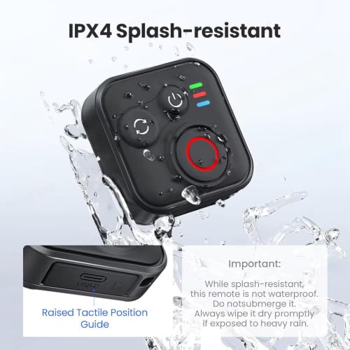 Image of ADOFYS Bluetooth Remote Control Compatible with DJI Osmo Action 4 /5 Pro /6 /360 Cameras