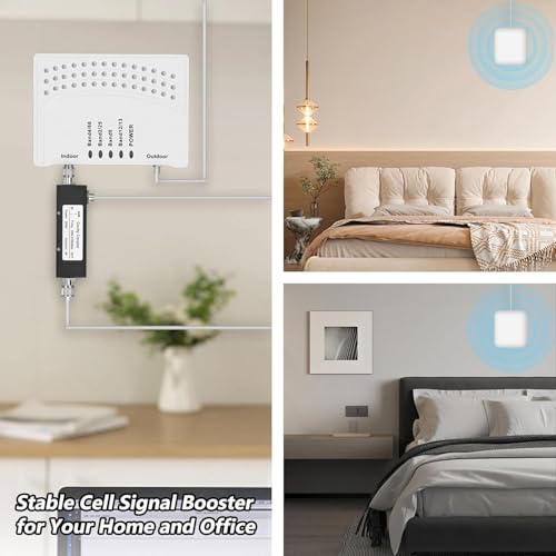 Image of Cell Phone Booster for Home, Up to 7000Sq. Ft,Cell Booster for Rural Area with 2 Indoor Antennas,Boosts 5G 4G LTE for All U.S. Carriers, FCC Approved Cell Phone Signal Booster
