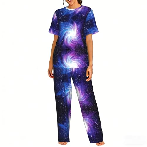 Pyjama doux femme galaxie pour stopper les nuits agitées avec un confort total