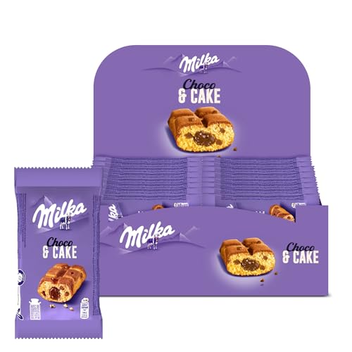 MILKA - Choco & Cake - Gâteau Moelleux Fourré au Chocolat au Lait Milka - Lot Gâteaux...