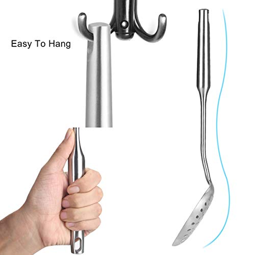 GreatBBA Skimmer Spoon - Stainless Steel Skimmers Slotted Spoon for Straining Fry Cooking - Chinese Wok Hot Pots Soup Mesh Strainer Spider Scoop