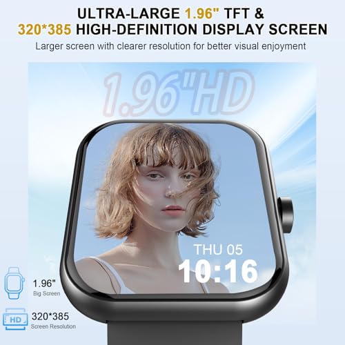 Smart-Watch-for-Men-Women-196-HD-Smart-Watches-AnswerMake-Calls-Fitness-Watch-with-Heart-Rate-Sleep-Monitor-113Sports-Step-Counter-Activity-Trackers-IP68-Waterproof-Smartwatch-for-IOS-Android