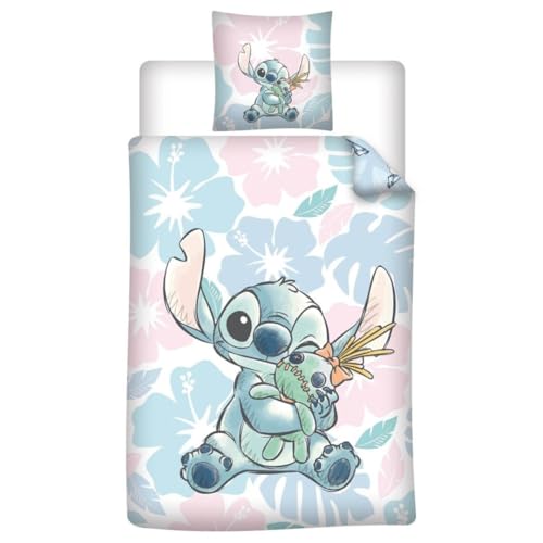Aymax - Juego de cama (1 persona), funda nórdica individual, reversible, 140 x 200 cm, funda de almohada de 65 x 65 cm, polialgodón