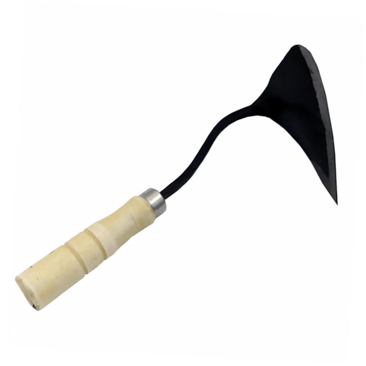 TOYANDONA Attrezzo da Giardino Manico in Legno e Punta Triangolare in Acciaio al Carbonio Medio, Leggera e Resistente per Diserbo e Giardinaggio Manuale Efficiente