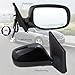 Lqito Right Passenger Side Mirror Compatible With 2009 2010 2011 2012 2013 Toyota Corolla With Power Glass Manual Folding Heated Black Replace#8790802B01(5Pins）