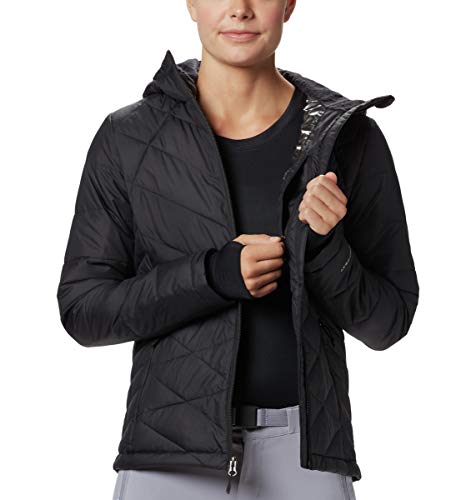 Image of Columbia Women's Omni-Heat Reflective Heavenly Hooded Hiking & Trekking Down Standard Length Jacket